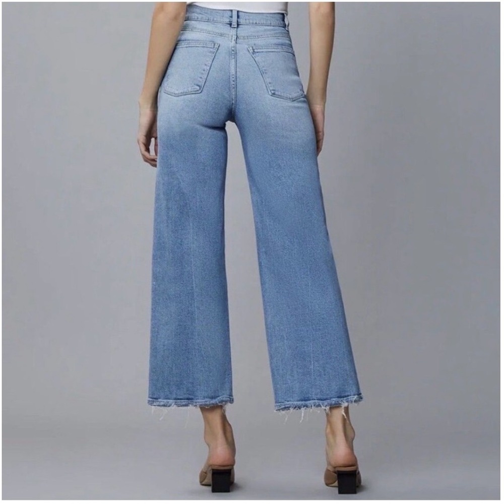 DL1961 Jeans Hepburn High Rise Wide Leg Droplet Light Wash 28 Droplet NWT - Picture 14 of 14